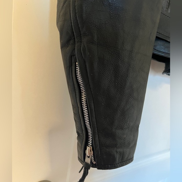 348. Vintage L.A. Roxx Leather Motorcycle Jacket Size XL - Picture 3 of 10